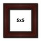 Square Distressed Brown Picture Frame - UV Acrylic, Foam Board Backing, Hanging Hardware